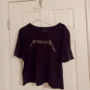 vintage metallica crop top